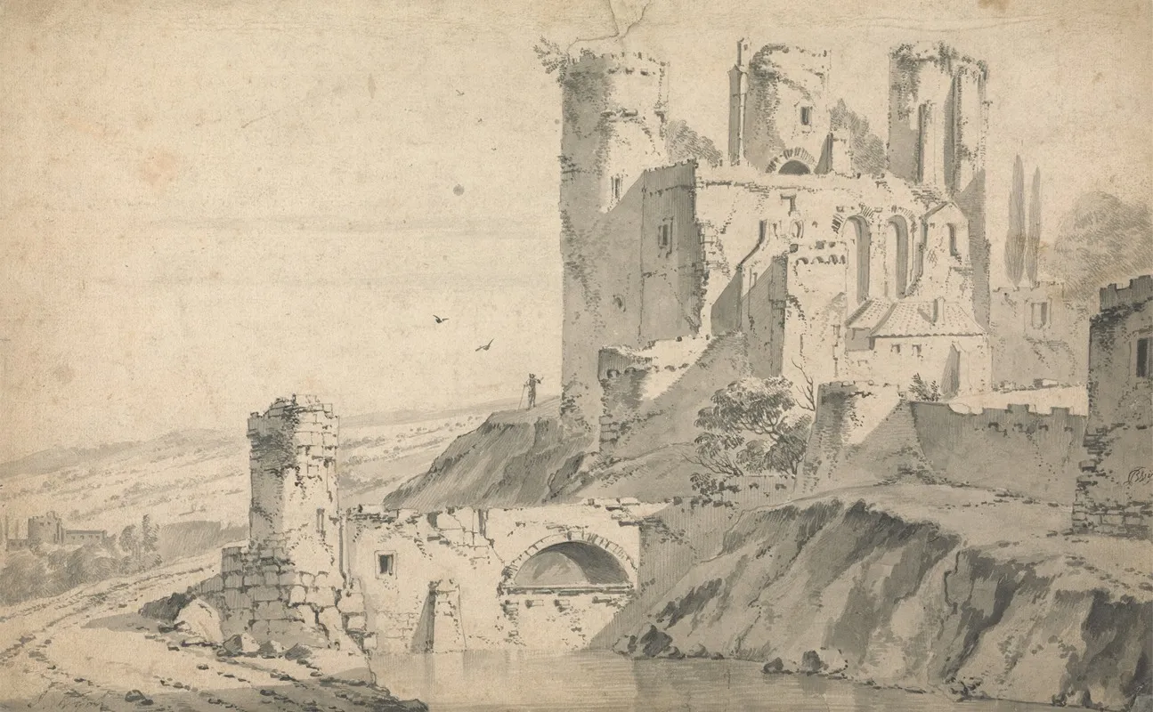 Ruined Castle On A River