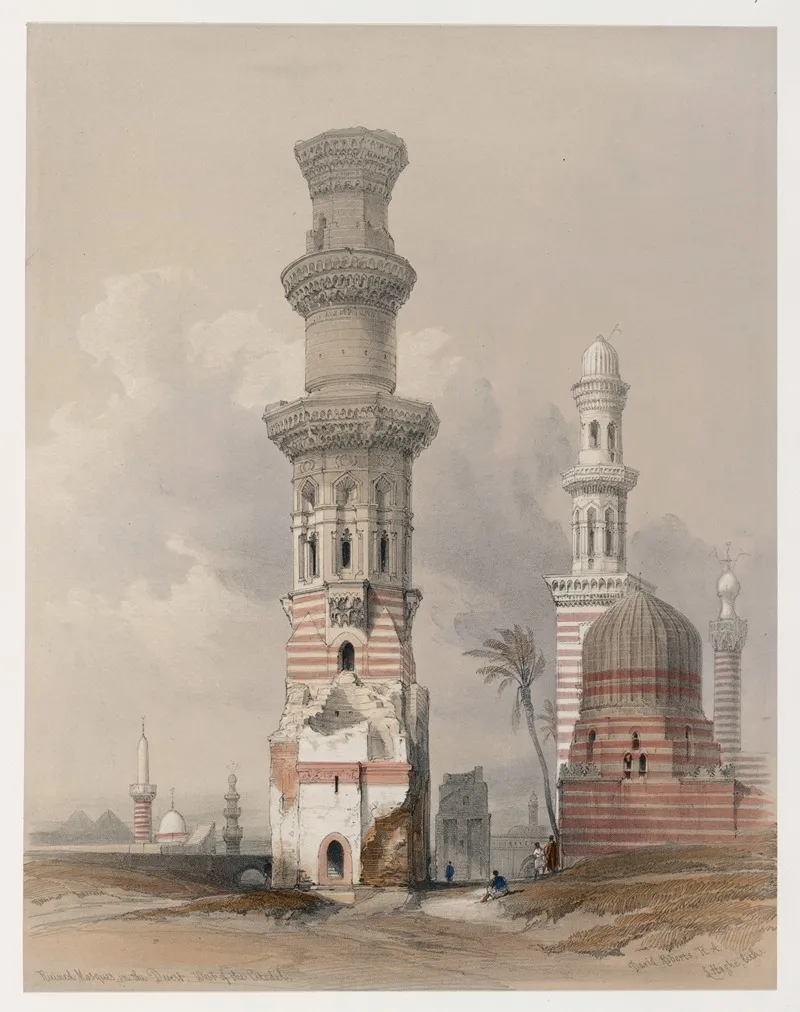 Ruined Mosques In The Desert West Of The Citadel Wall Art by David Roberts - High-Resolution Digital Print