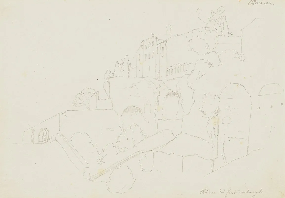 Ruinen Des Fortunatempels In Palestrina