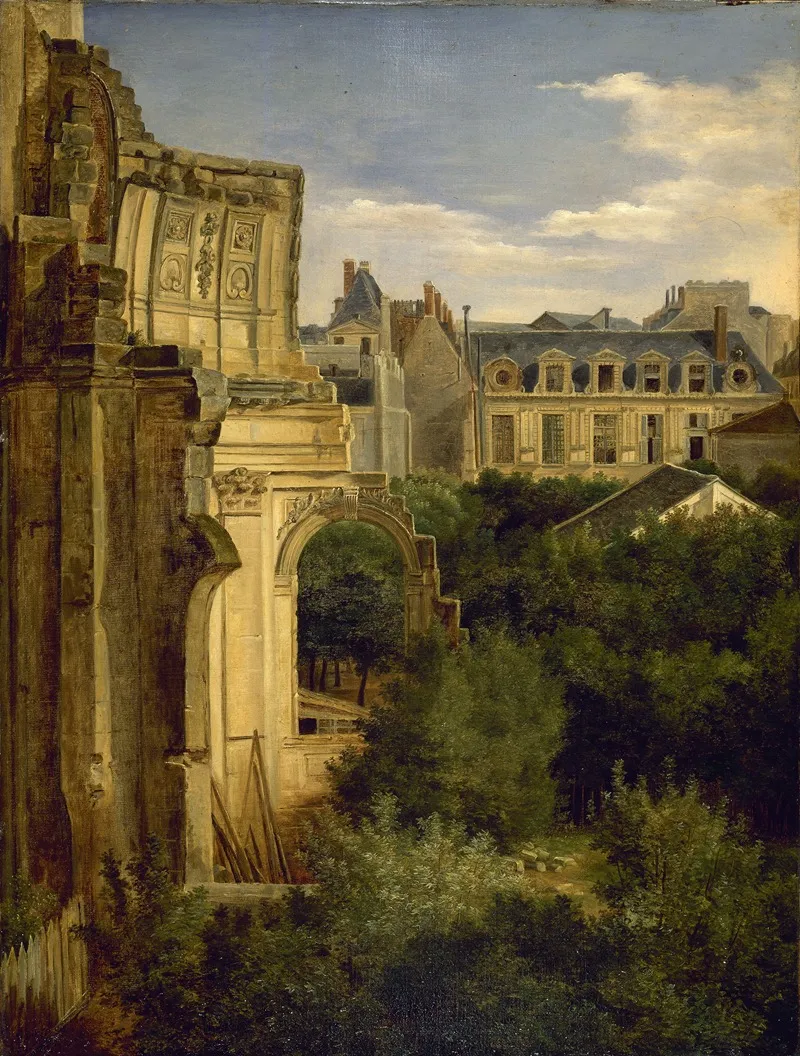 Ruines De Leglise Saint Louis Du Louvre Et Hotel De Longueville Wall Art by Lina Jaunez - High-Resolution Digital Print