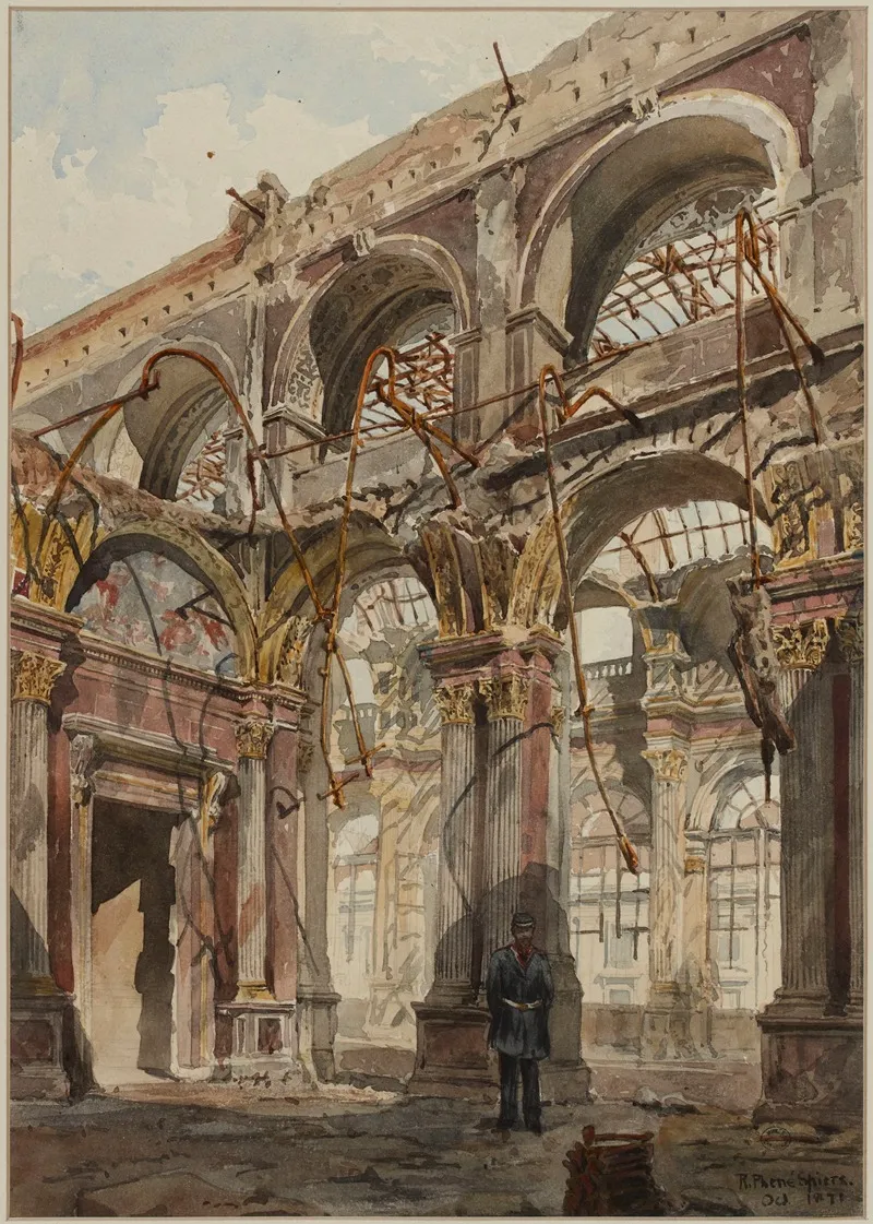 Ruines De Lhotel De Ville En 1871 3 Wall Art by Richard Phené Spiers - High-Resolution Digital Print