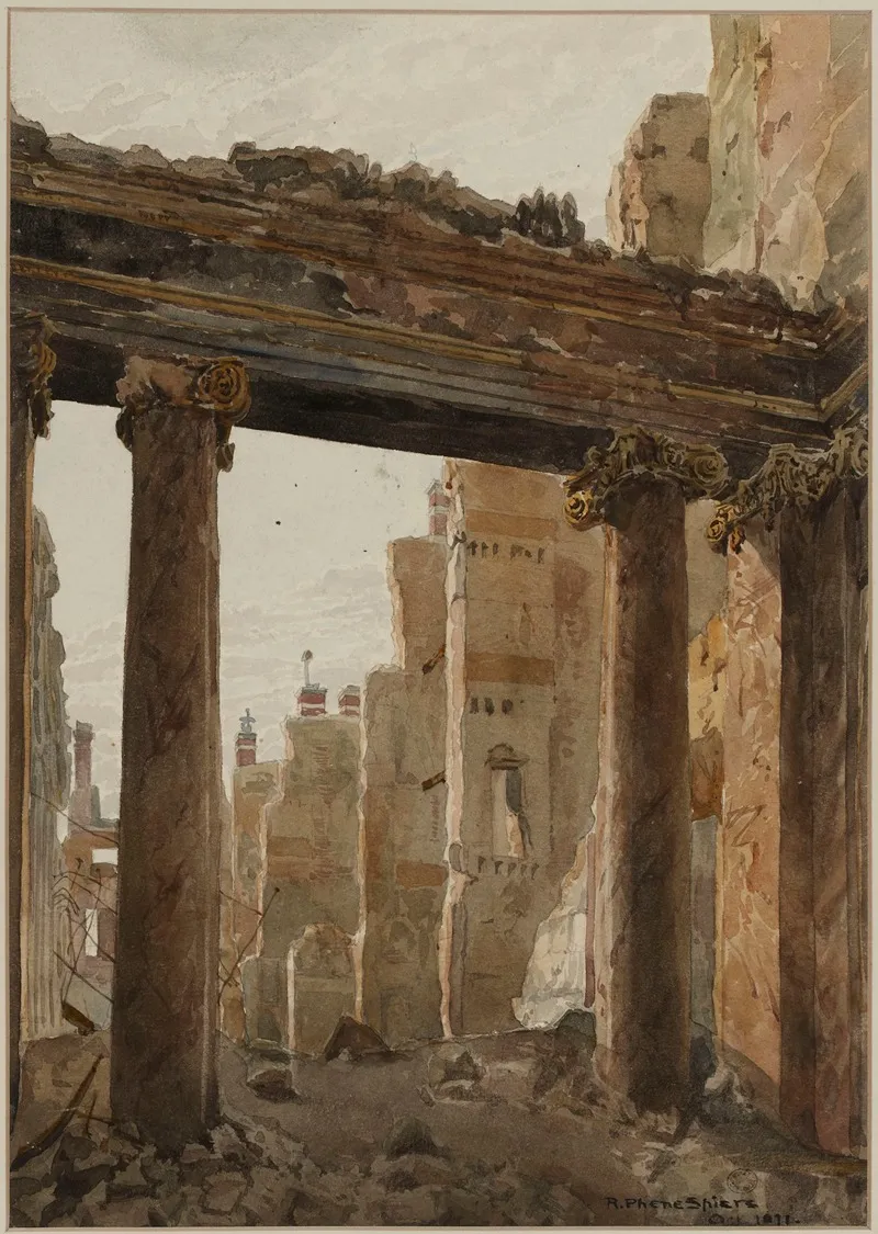 Ruines Du Palais De Saint Cloud En 1871 2 Wall Art by Richard Phené Spiers - High-Resolution Digital Print