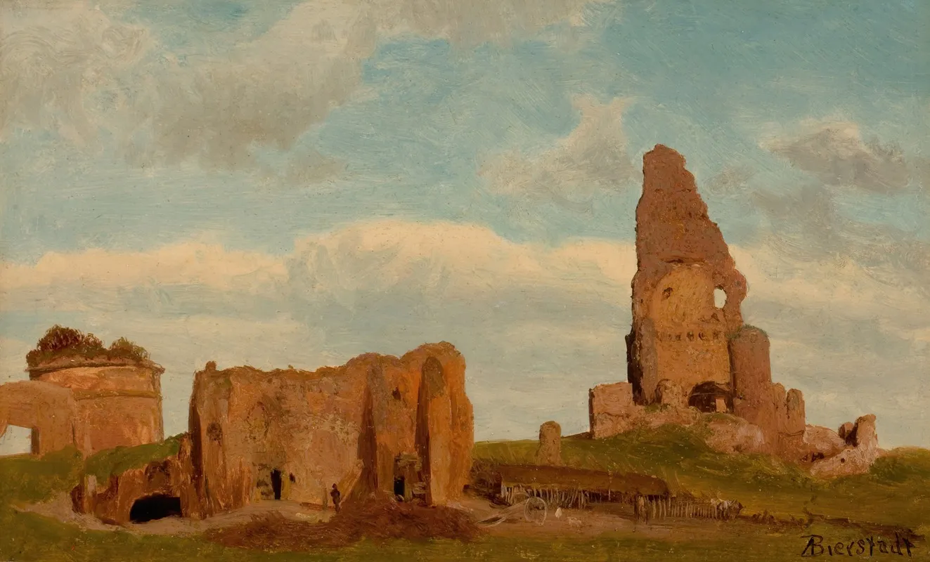 Ruins Campagna Of Rome Wall Art by Albert Bierstadt - High-Resolution Digital Print