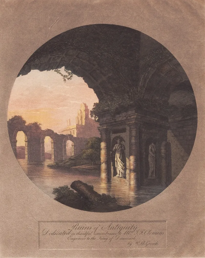 Ruins Of Antiquity Dedicated To Clemens Wall Art by Christian Heinrich Grosch - High-Resolution Digital Print