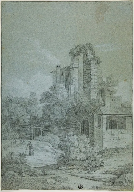 Ruins Of Birg Castle Wall Art by Carl Ludwig Kaaz - High-Resolution Digital Print