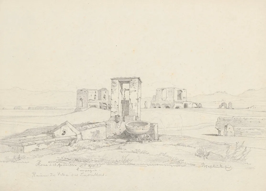 Ruins Of Luculli Villa By Via Appia In Rome