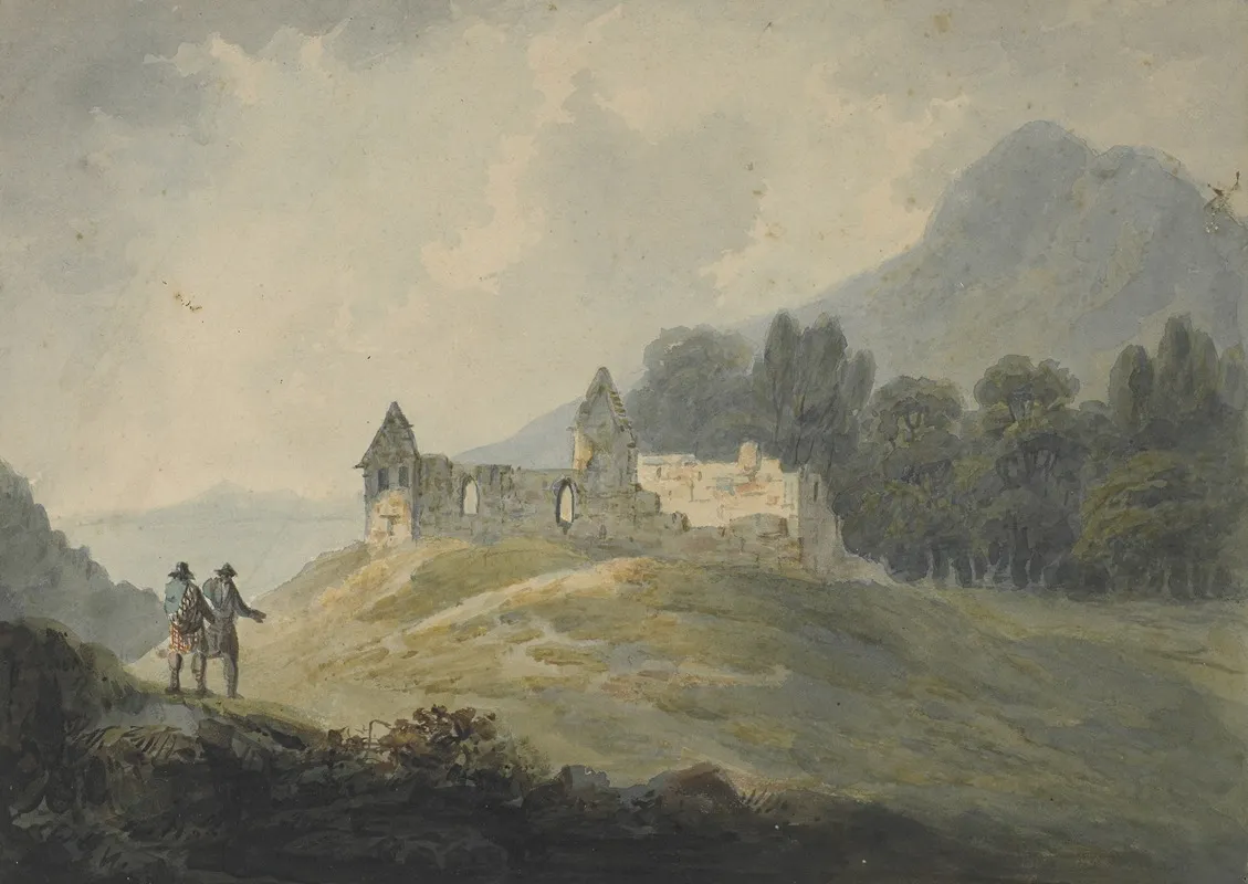 Ruins Of The Old Kirk Isle Of Bute Wall Art by Edward Dayes - High-Resolution Digital Print