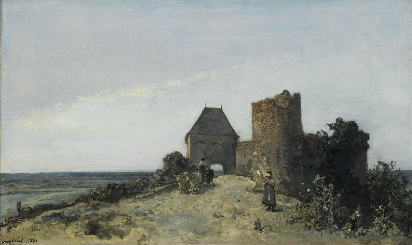 Ruins Of The Rosemont Castle Wall Art by Johan Barthold Jongkind - High-Resolution Digital Print