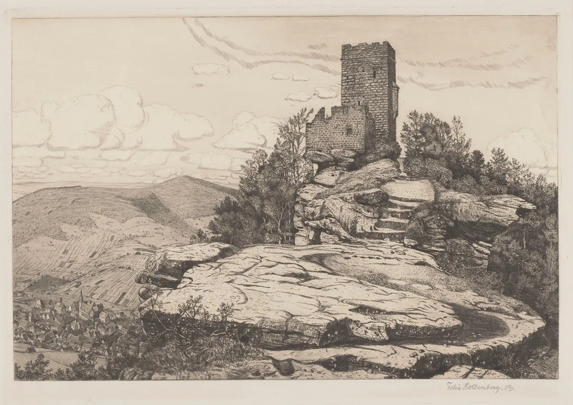 Ruins Of Trifels Castle Annweiler Am Trifels Wall Art by Felix Hollenberg - High-Resolution Digital Print