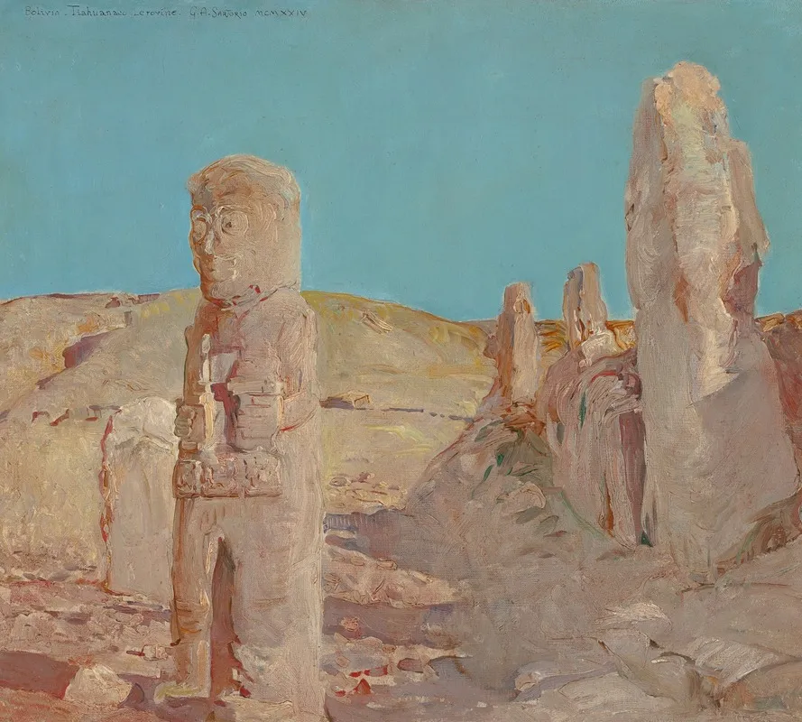 Ruins Tiahuanaco Wall Art by Giulio Aristide Sartorio - High-Resolution Digital Print