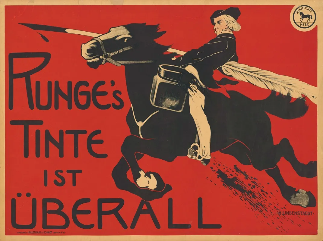 Runges Tinte Ist Uberall 2 Wall Art by Hans Lindenstaedt - High-Resolution Digital Print