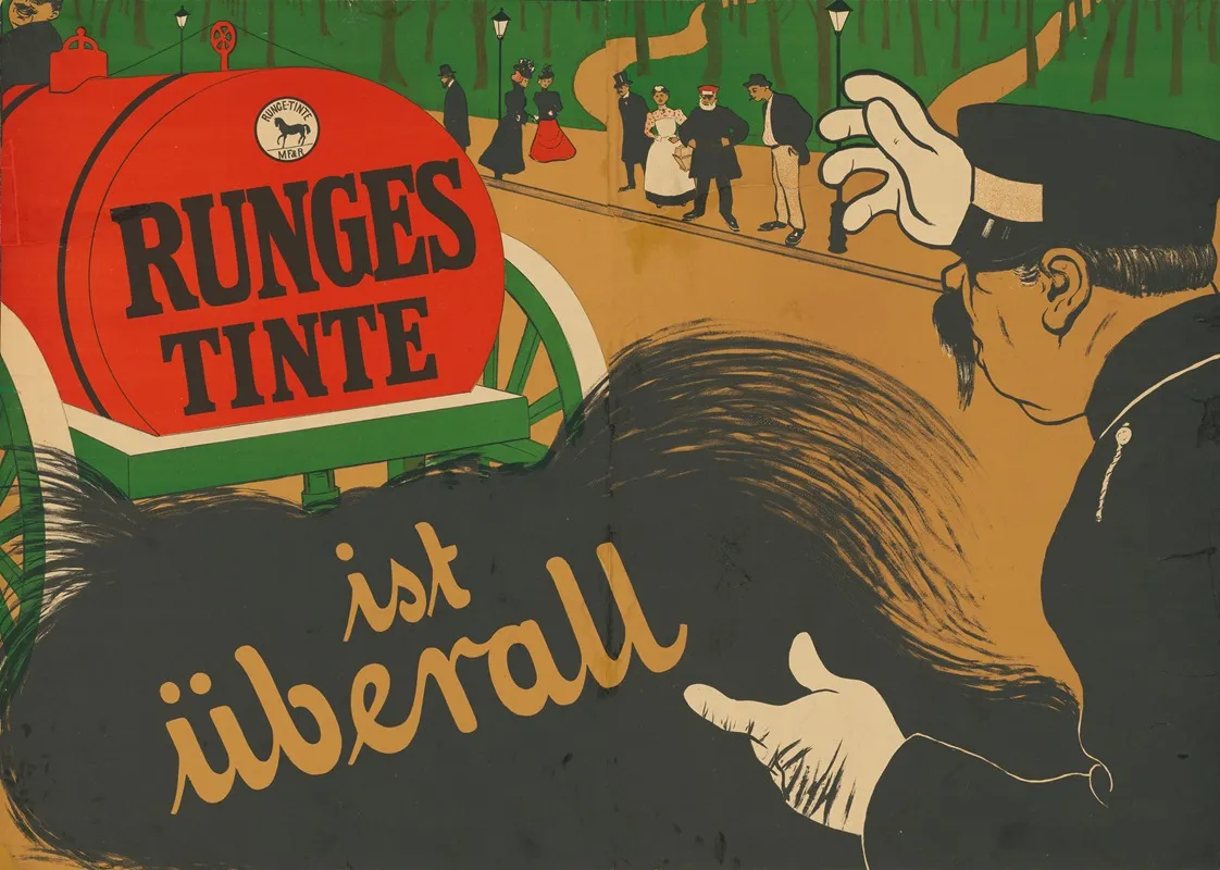 Runges Tinte Ist Uberall Wall Art by Edmund Edel - High-Resolution Digital Print