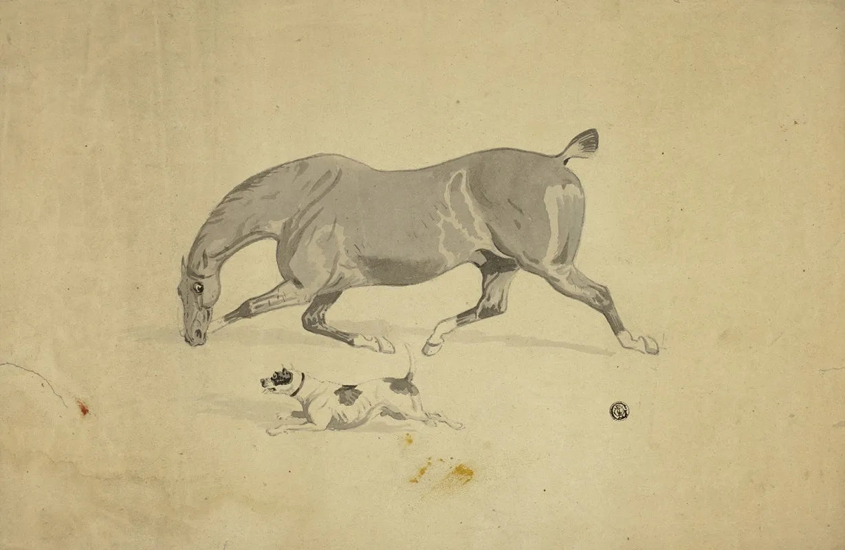 Running Horse And Dog
