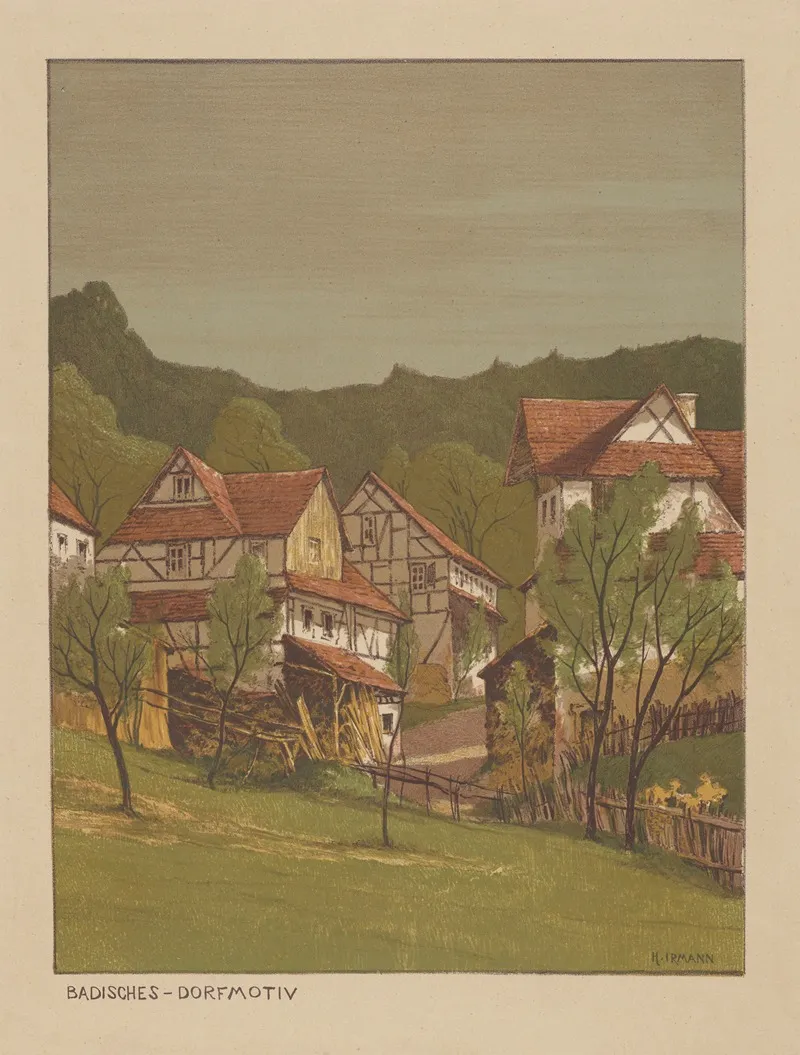 Rural Motif From Baden Wall Art by Heinrich Otto Irmann - High-Resolution Digital Print
