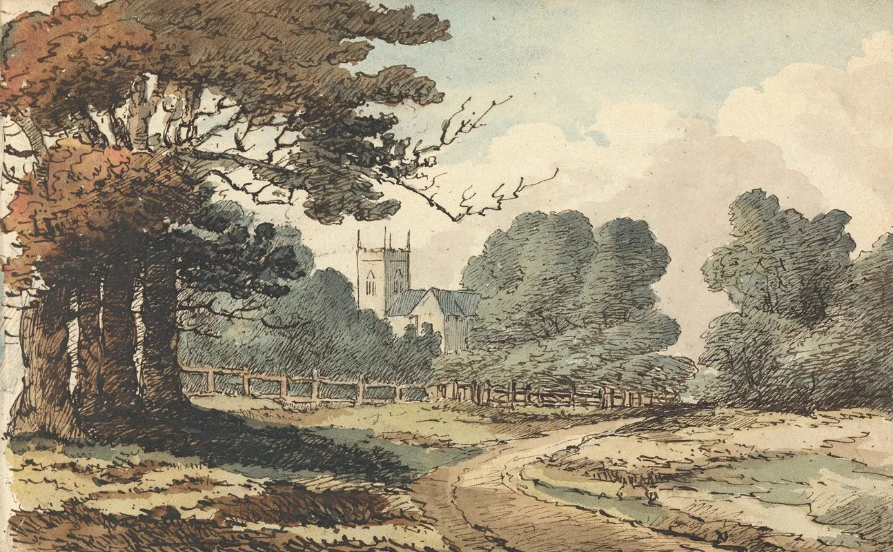 Rural Scene With Church