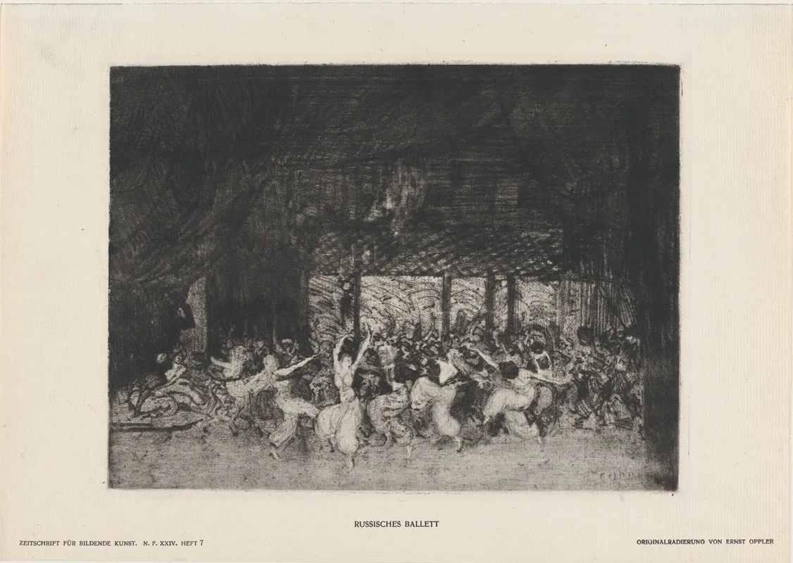Russian Ballet Wall Art by Ernst Oppler - High-Resolution Digital Print
