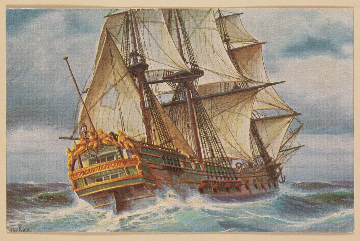 Russian Warship Second Half Of The 17th Century Wall Art by Christopher Rave - High-Resolution Digital Print