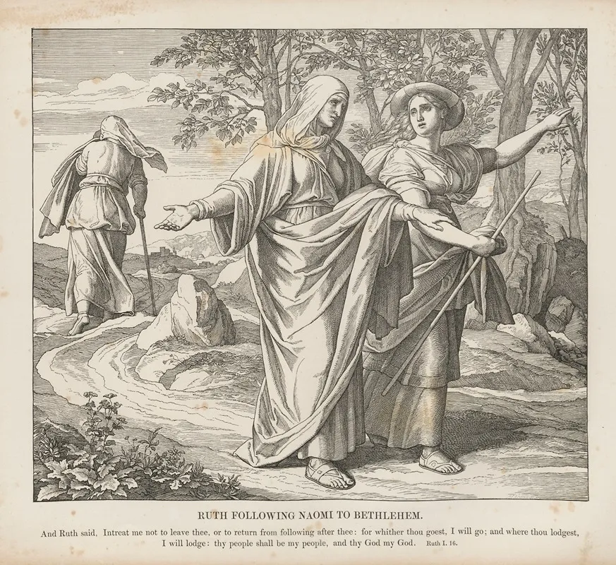 Ruth Following Naomi To Bethlehem
