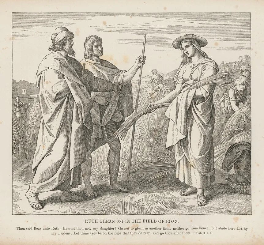Ruth Gleaning In The Field Of Boaz