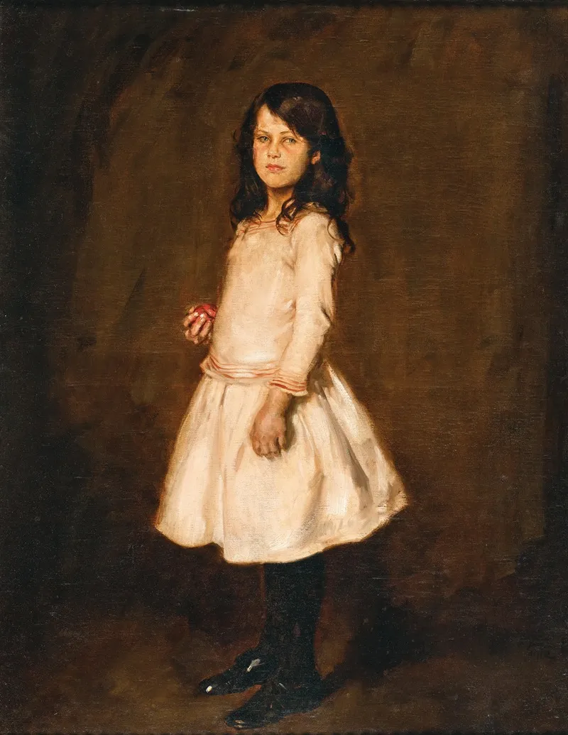 Ruth Standing In A White Dress Wall Art by Carl Von Marr - High-Resolution Digital Print
