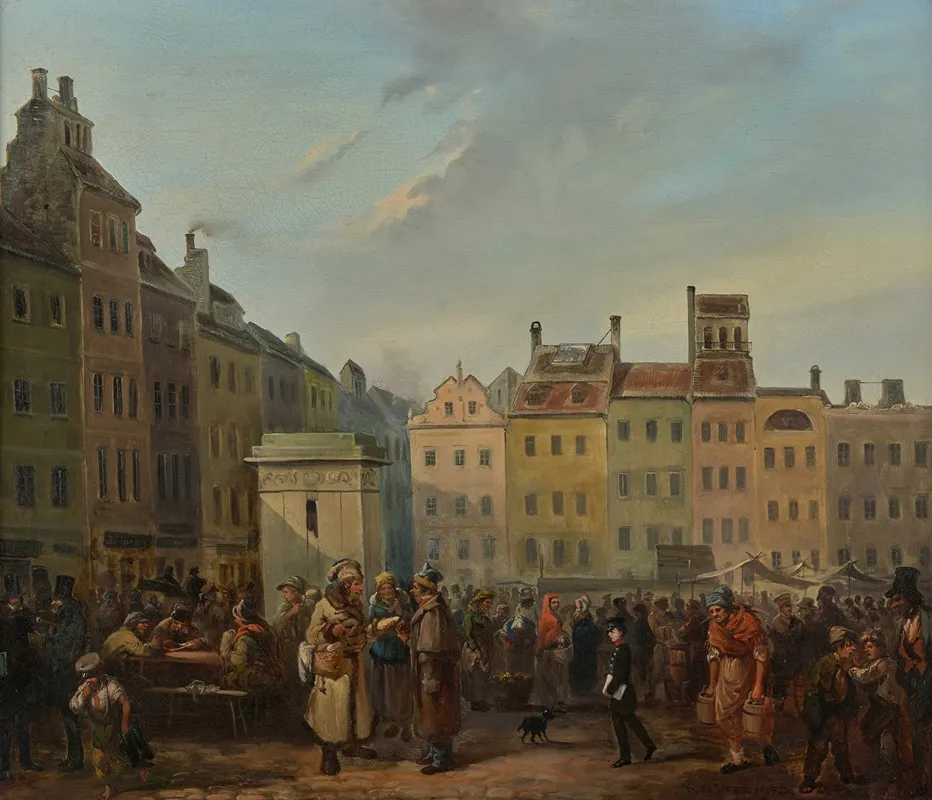Rynek Starego Miasta Wall Art by Franciszek Kostrzewski - High-Resolution Digital Print
