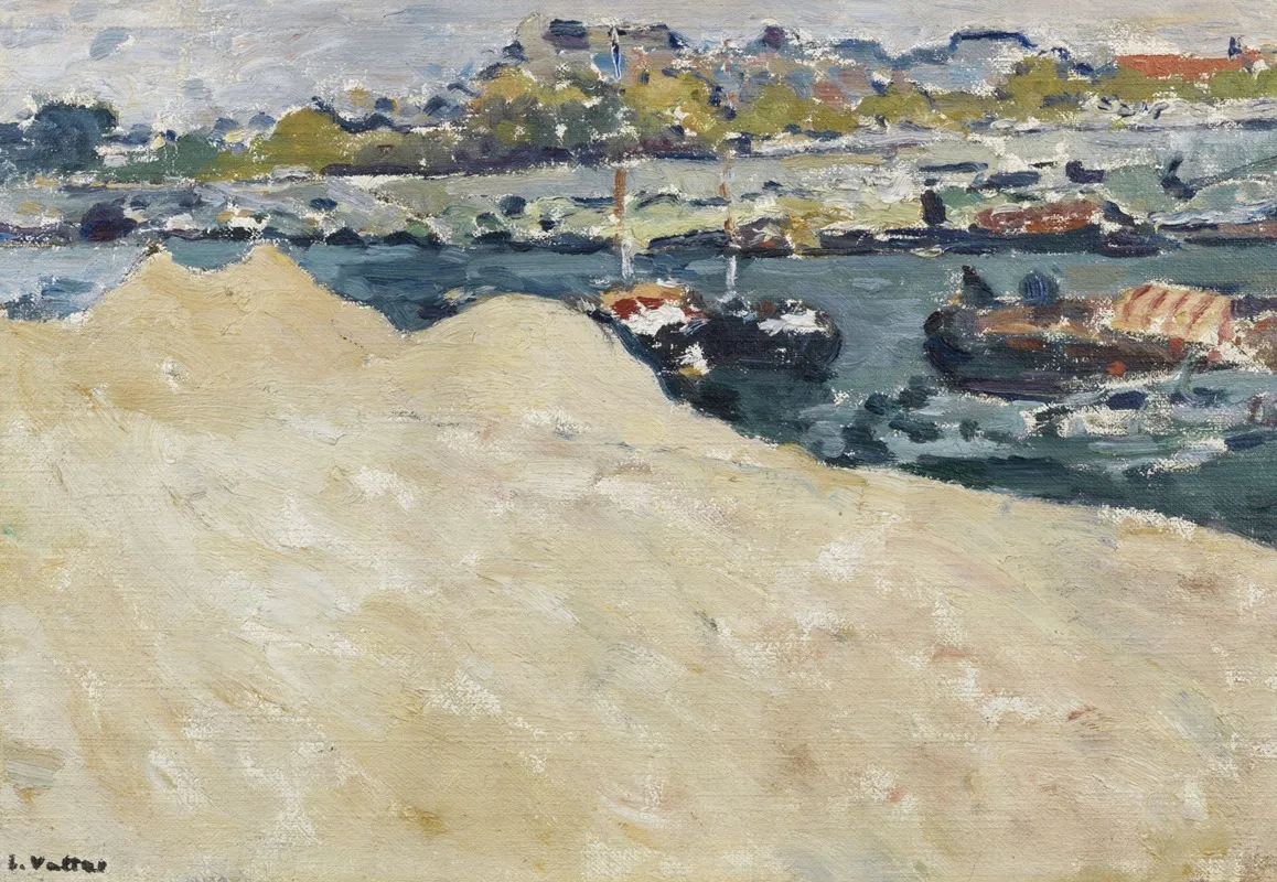 Sablieres Sur Les Quais De La Seine A Paris Wall Art by Louis Valtat - High-Resolution Digital Print