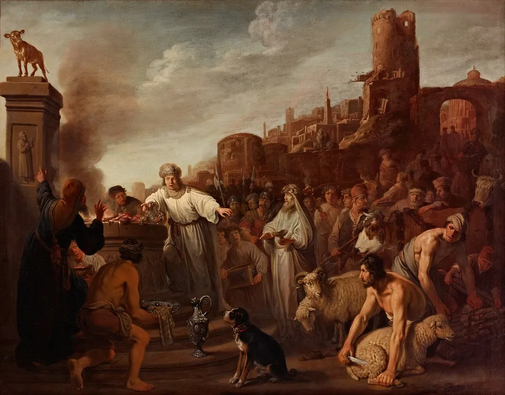 Sacrifice Of Jeroboam Wall Art by Claes Moeyaert - High-Resolution Digital Print
