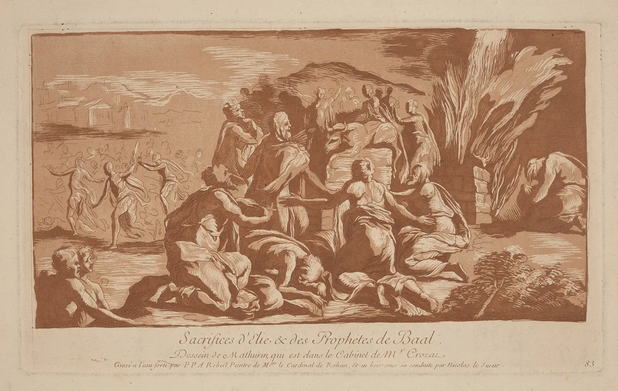 Sacrifices Of Elijah And Baals Prophets Wall Art by Maturino, da Firenze - High-Resolution Digital Print