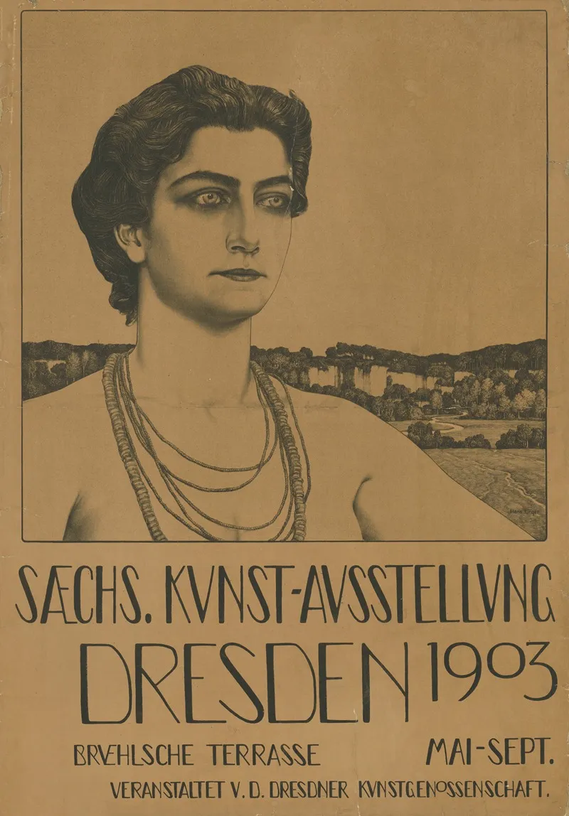Saechs Kunst Ausstellung Dresden 1903 Wall Art by Hans Unger - High-Resolution Digital Print