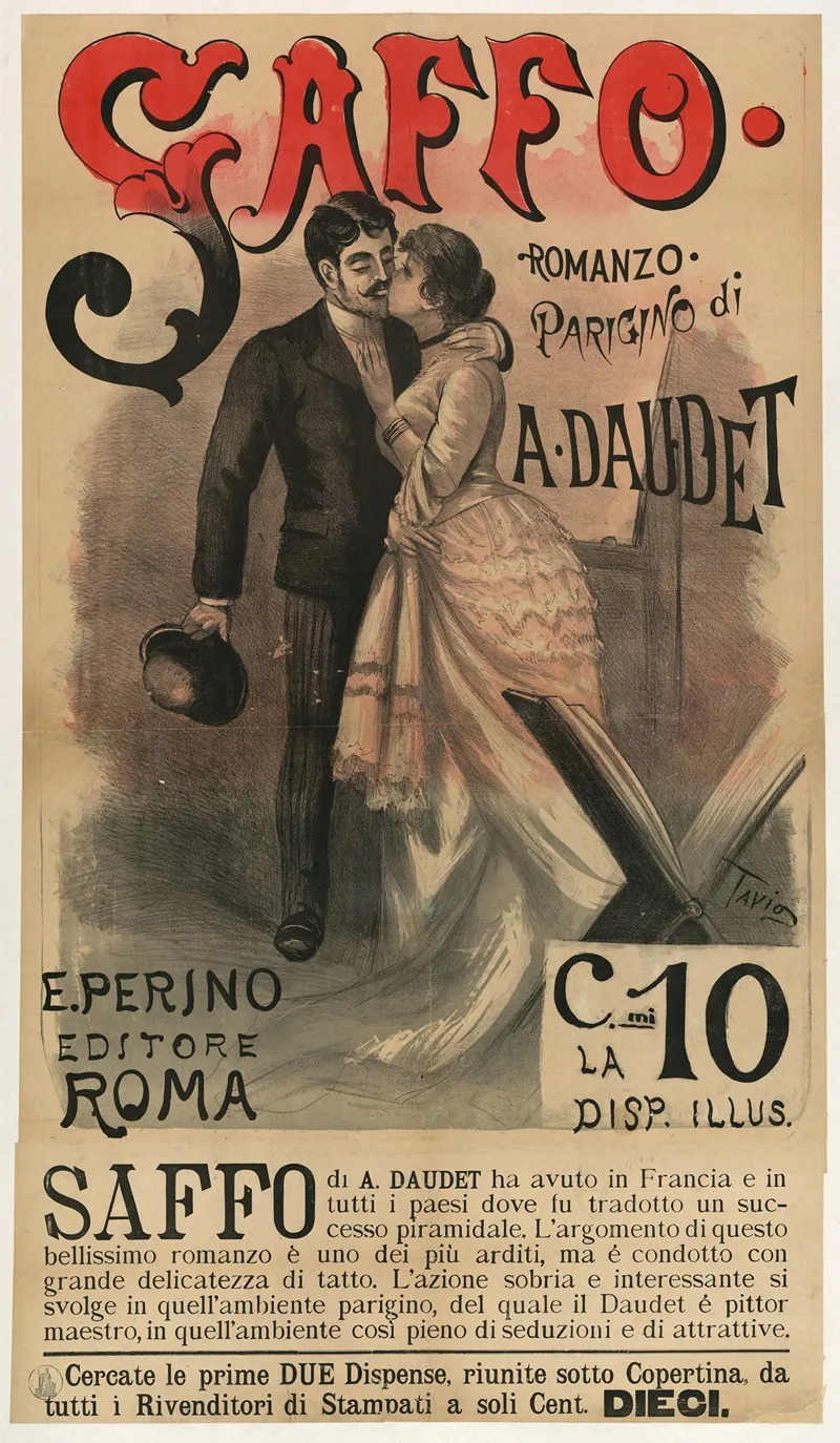 Saffo Romanzo Parigino Di A Daudet Wall Art by Ottavio Rodella Tavio - High-Resolution Digital Print