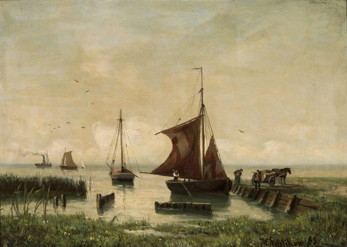 Sail Boats At The Lakeside