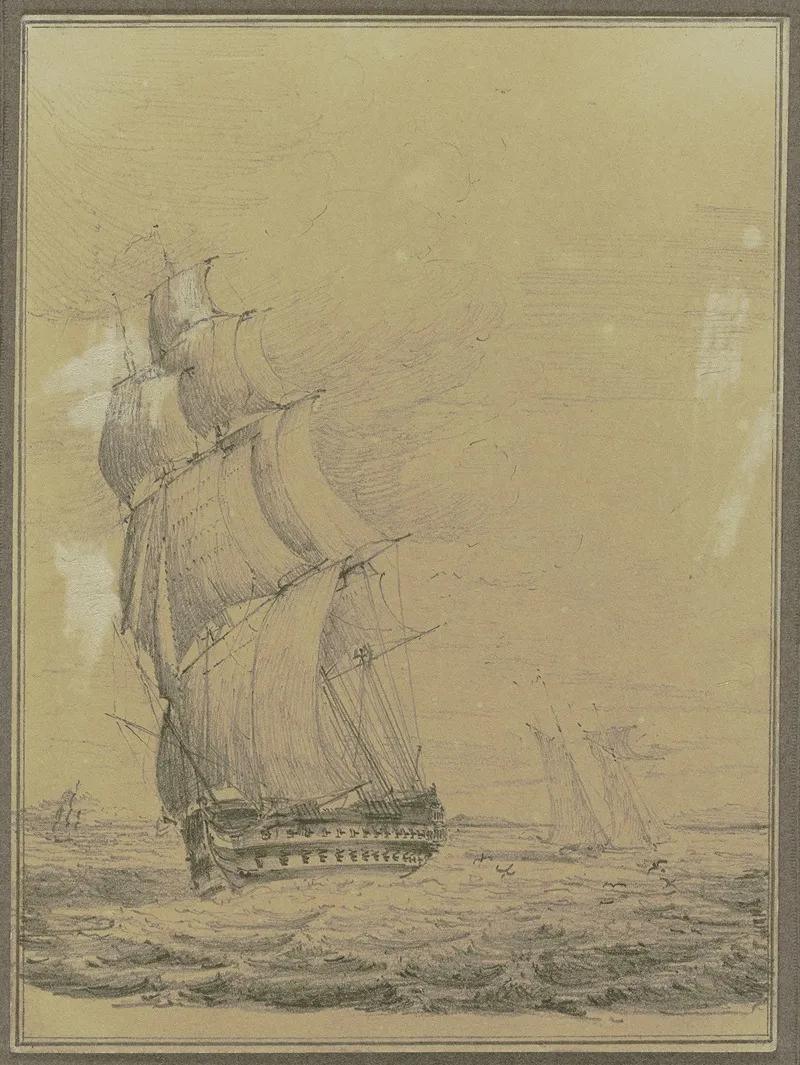 Sailing Boat On The Ocean Wall Art by Henry Fortescue - High-Resolution Digital Print
