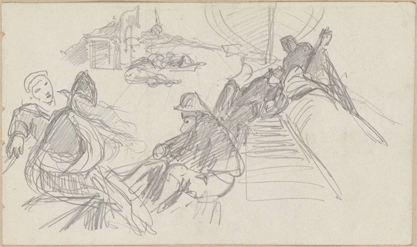 Sailors Relaxing On Deck