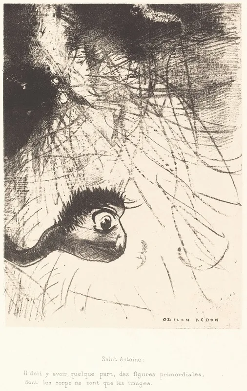 Saint Antoine Il Doit Y Avoir Quelque Part Des Figures Primordiales Dont Les Corps Ne Sont Que Les Images Wall Art by Odilon Redon - High-Resolution Digital Print