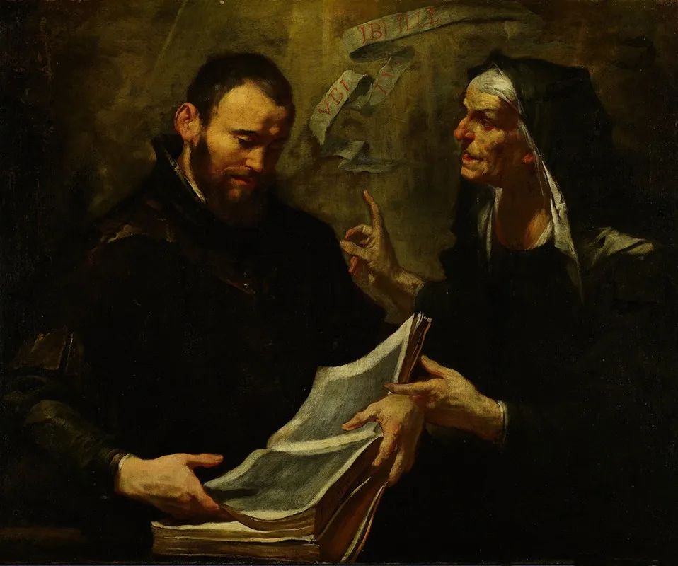 Saint Augustine And Saint Monica Wall Art by Gioacchino Assereto - High-Resolution Digital Print
