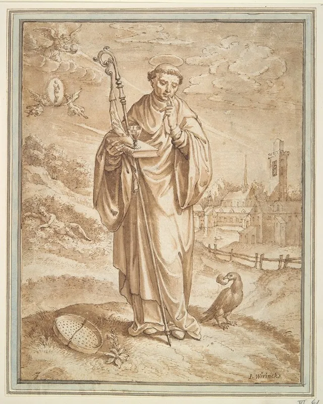 Saint Benedict 2 Wall Art by Hieronymus Wierix - High-Resolution Digital Print