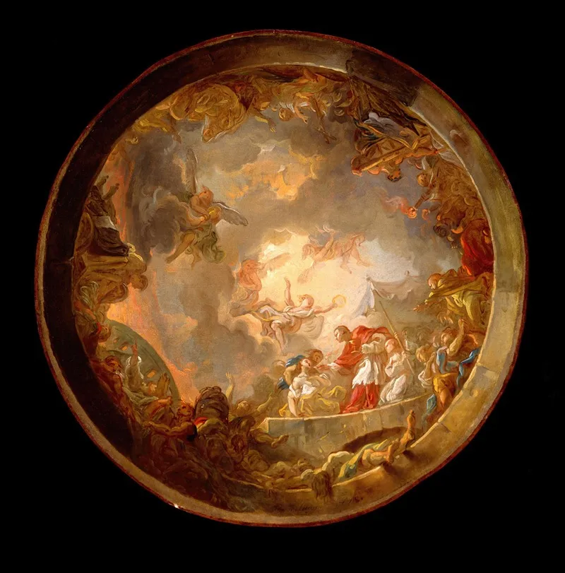 Saint Carlo Borromeo Attending To The Plague Victims Wall Art by Jean-Simon Berthélemy - High-Resolution Digital Print