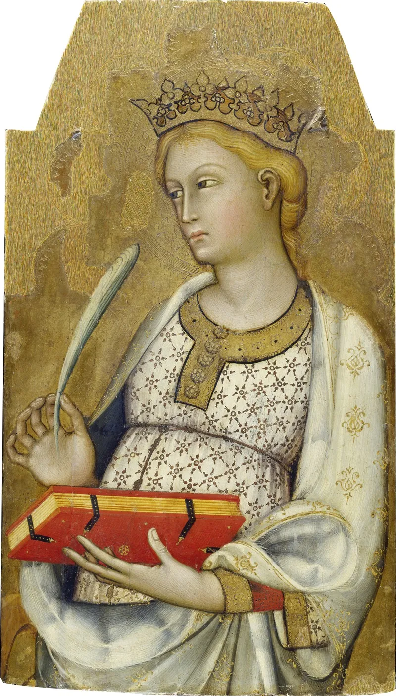 Saint Catherine Of Alexandria 15 Wall Art by Paolo di Giovanni Fei - High-Resolution Digital Print