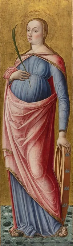 Saint Catherine Of Alexandria 4 Wall Art by Bartolomeo Vivarini - High-Resolution Digital Print