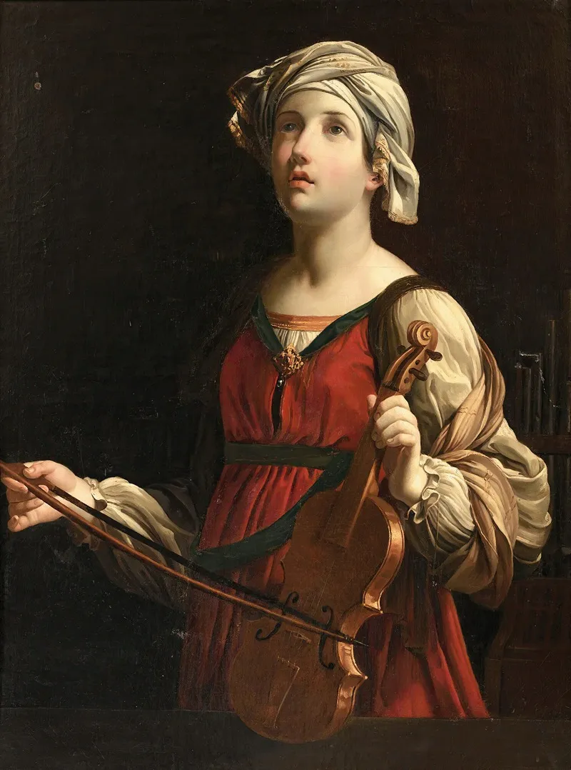 Saint Cecil Wall Art by After Guido Reni - High-Resolution Digital Print