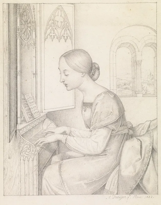 Saint Cecilia 15 Wall Art by Joseph Anton Draeger - High-Resolution Digital Print