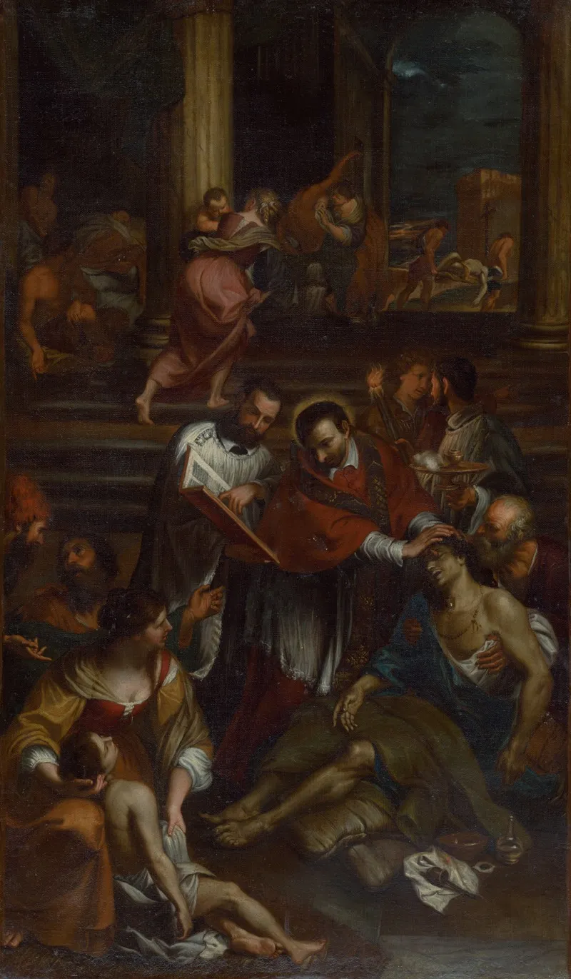 Saint Charles Of Borromeo Among Plague Victims