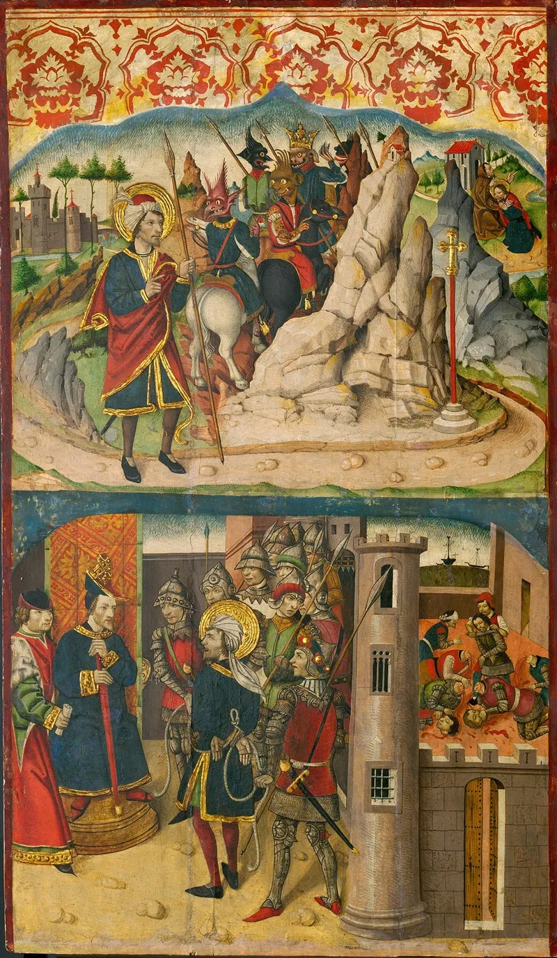 Saint Christopher Meets Satan Saint Christopher Before The King Of Lycia