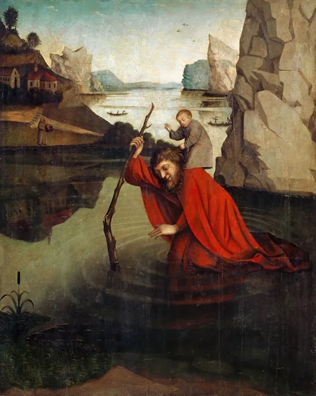 Saint Christopher Wall Art by Konrad Witz - High-Resolution Digital Print