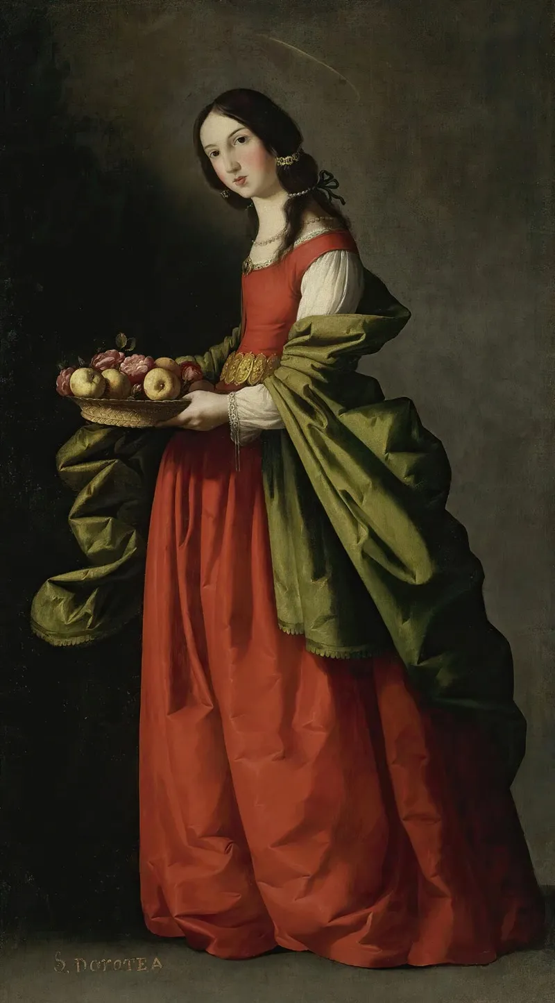 Saint Dorothy Wall Art by Francisco de Zurbarán - High-Resolution Digital Print