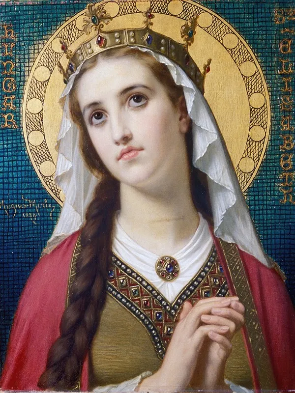 Saint Elizabeth Of Hungary Wall Art by Hugues Merle - High-Resolution Digital Print