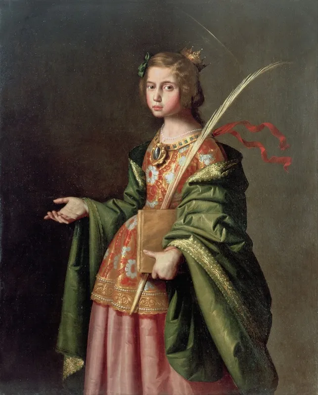 Saint Elizabeth Of Thuringia Wall Art by Francisco de Zurbarán - High-Resolution Digital Print
