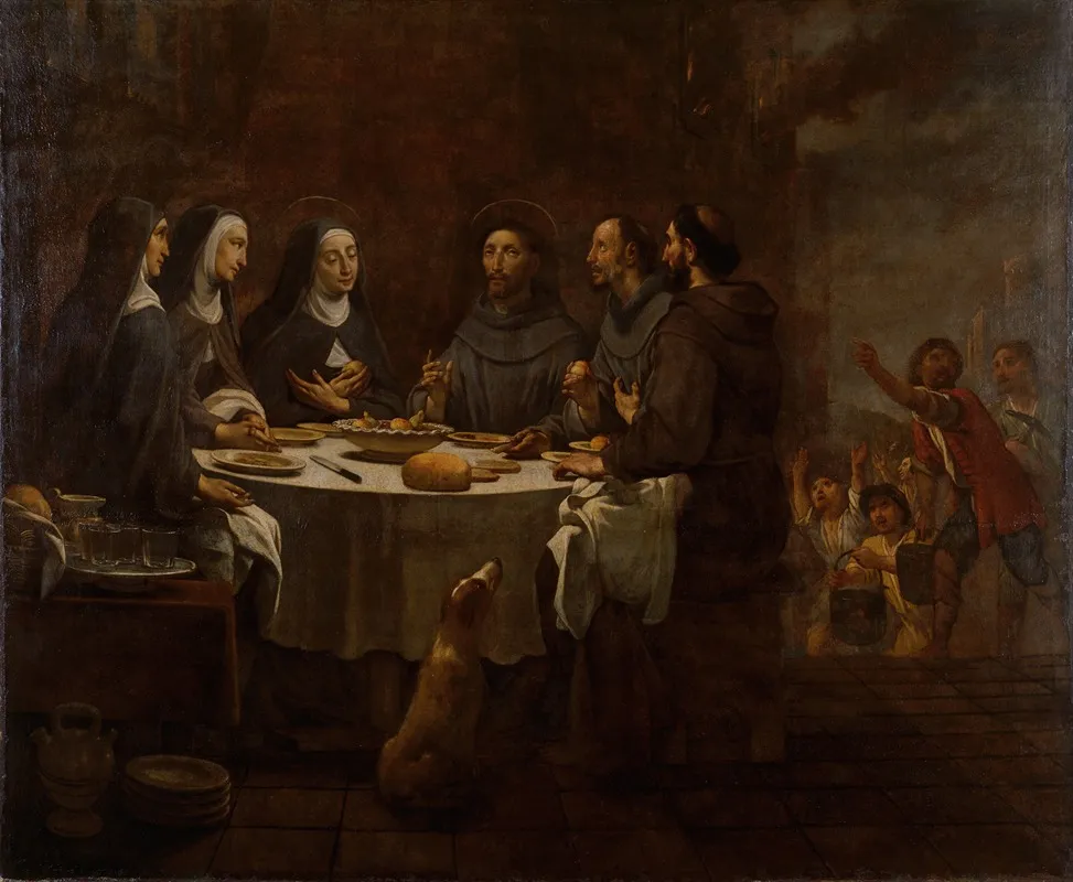 Saint Francis And Saint Clare At Supper In The Convent Of Saint Damian