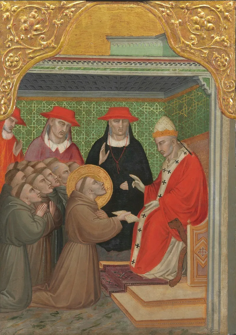 Saint Francis Before The Pope The Approva Of The Franciscan Rule Wall Art by Spinello Aretino - High-Resolution Digital Print