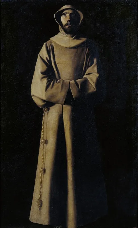 Saint Francis Of Assisi According To Pope Nicholas Vs Vision Wall Art by Francisco de Zurbarán - High-Resolution Digital Print